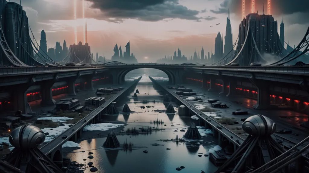 Cybersecurity, circuit board and futuristic software code