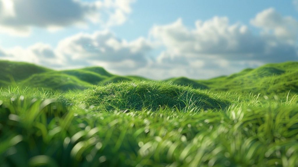 Lush Green Meadow Under a Summer Sky