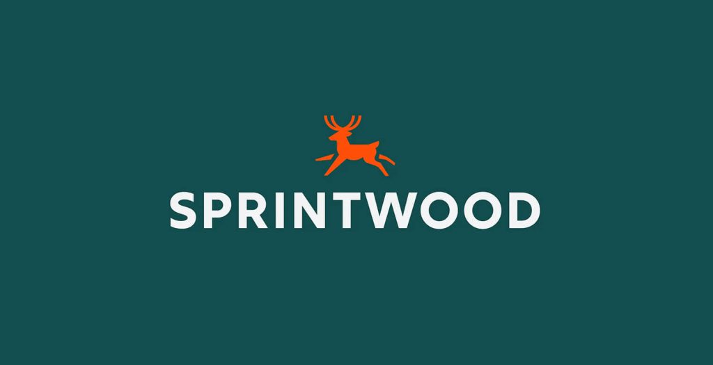 Sprintwood Logo with Stag Icon